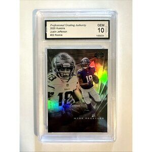 Justin Jefferson RC 2020 Panini Illusions #22 PGA 10 GEM MINT Minnesota Vikings